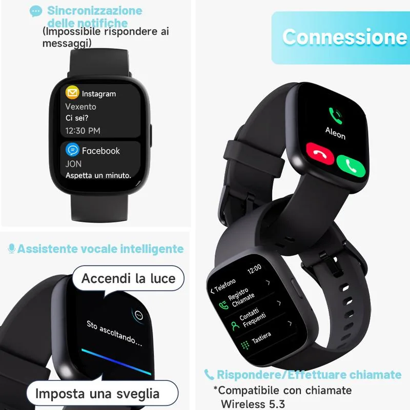Chiamate, notifiche e assistente vocale sullo smartwatch